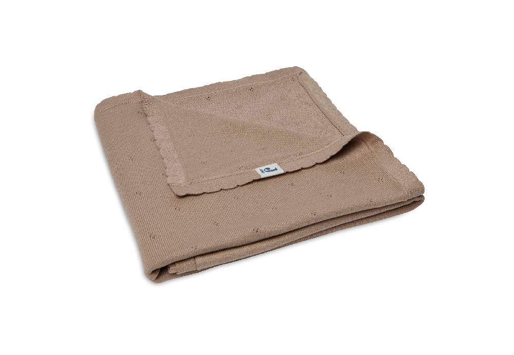 Jollein Decke Kinderbett 100x150cm Pointelle Biscuit GOTS Heißer Verkauf