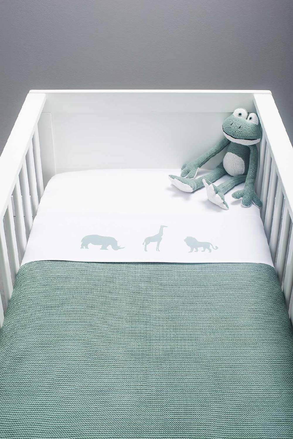 Jollein Decke Wiege 75x100cm Basic Knit Forest Green Top Angebot