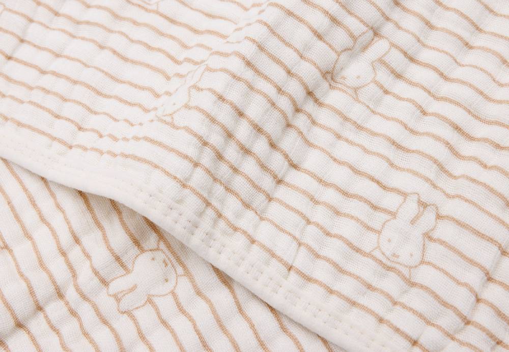 Jollein Deken Wiege 75x100cm Miffy Stripe Biscuit Online Outlet