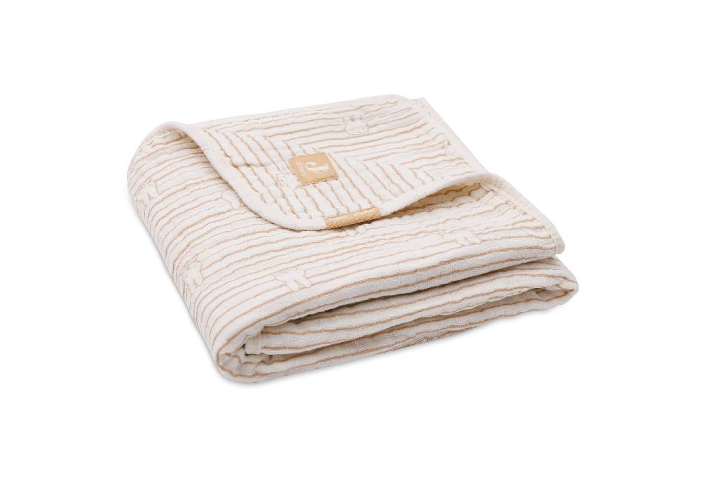 Jollein Deken Wiege 75x100cm Miffy Stripe Biscuit Online Outlet