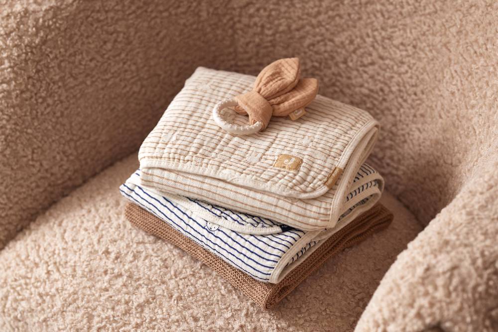 Jollein Deken Wiege 75x100cm Miffy Stripe Biscuit Online Outlet