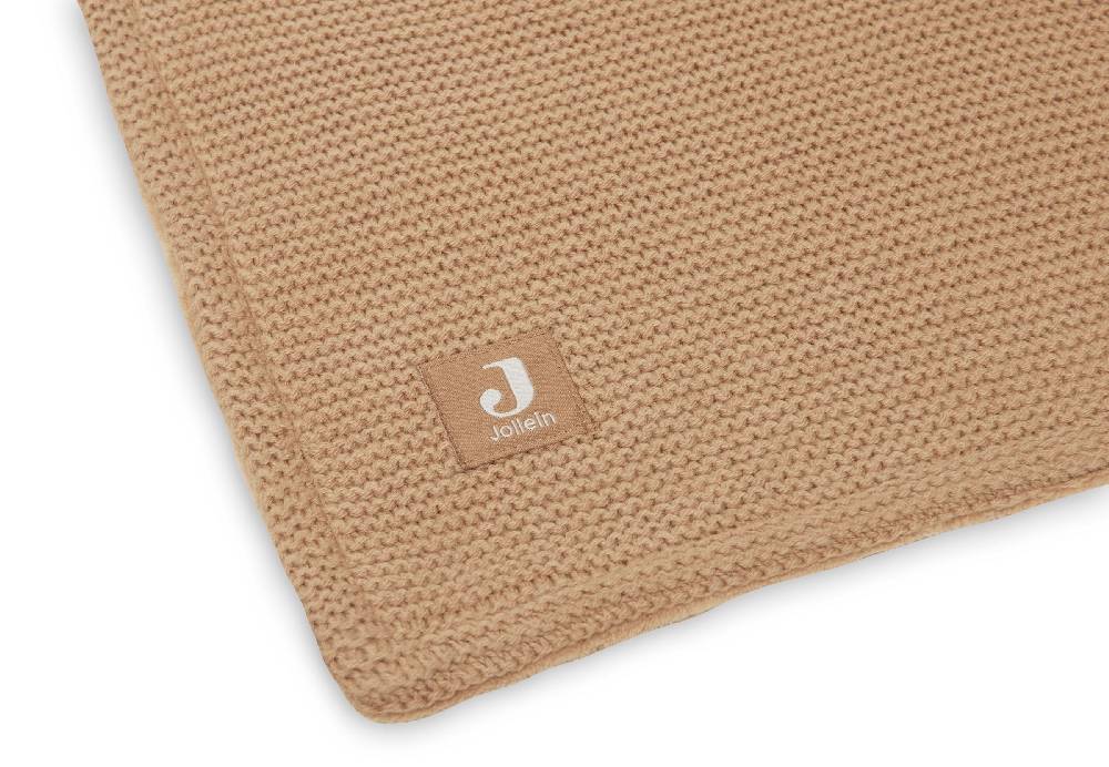 Jollein Decke Wiege 75x100cm Basic Knit Biscuit/Fleece Saisonale Angebote