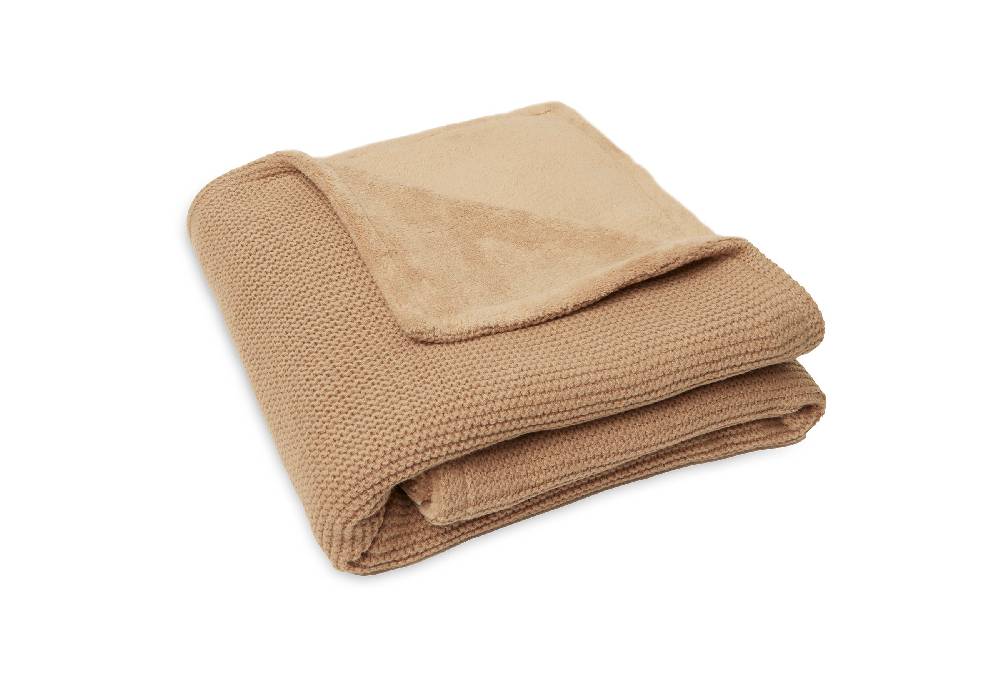 Jollein Decke Wiege 75x100cm Basic Knit Biscuit/Fleece Saisonale Angebote