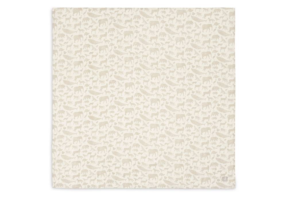 Jollein Mullwindeln Hydrophil 115x115cm Animals Nougat (2pack) Letzte 3 Tage