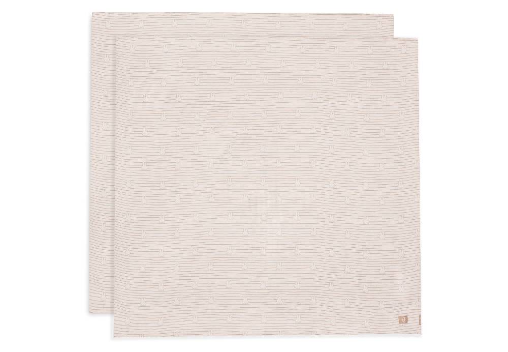 Jollein Mullwindelnn Hydrophil 115x115cm Miffy Stripe Biscuit (2pack Letzte 2 Tage