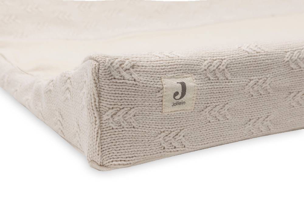 Jollein Wickelauflagenbezug 50x70cm Grain Knit Oatmeal Nur noch ein Tag übrig
