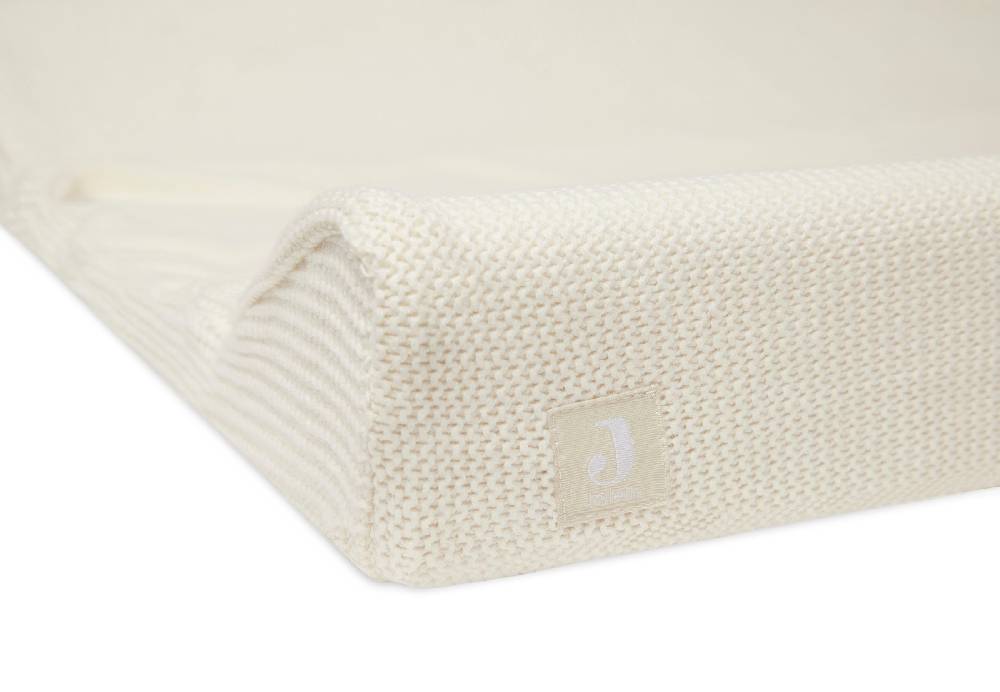 Jollein Wickelauflagenbezug 50x70cm Basic Knit Ivory 50% Rabatt mit kostenlosem Versand