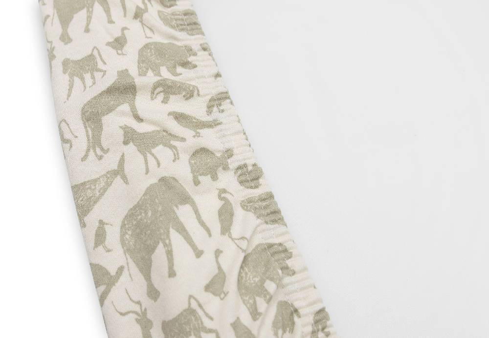 Jollein Wickelauflagenbezug Jersey 50x70cm Animals Olive Green Clearance-Verkauf