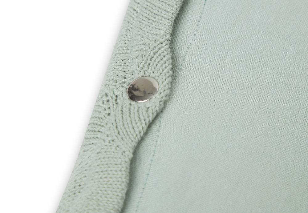 Jollein Wickelauflagenbezug 50x70cm Shell Knit Sea Foam GOTS Begrenzt auf 3 Tage