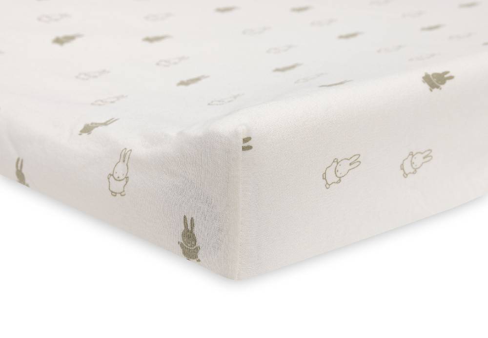 Jollein Wickelauflagenbezug Jersey 50x70cm Happy Miffy Olive Green Outlet