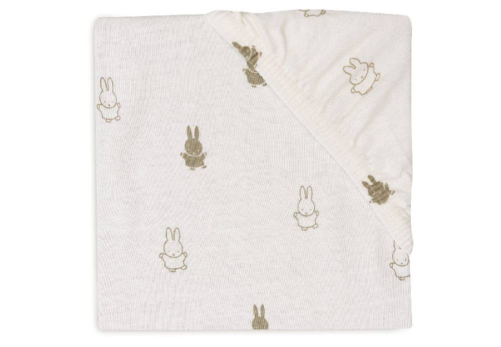 Jollein Wickelauflagenbezug Jersey 50x70cm Happy Miffy Olive Green Outlet