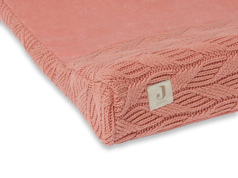 Jollein Wickelauflagenbezug 50x70cm Spring Knit Rosewood Verkauf