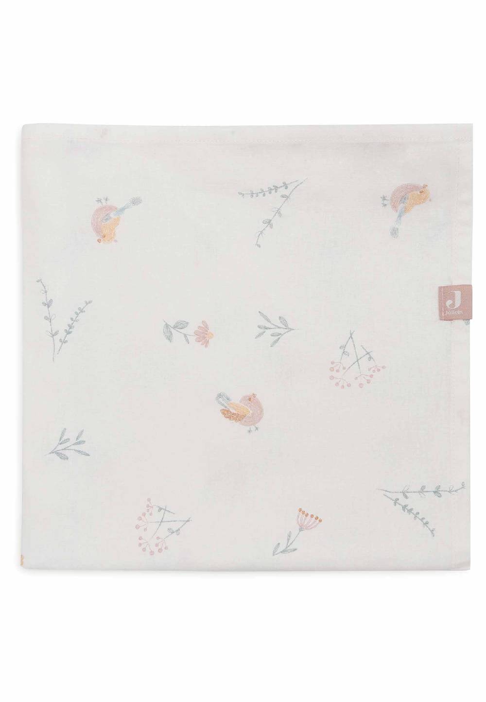 Jollein Bettlaken Kinderbett 120x150cm - Lovely Birds Schlussverkauf