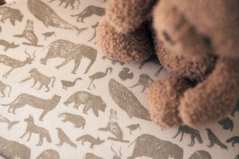 Jollein Spannbettlaken Jersey 70x140/75x150cm Animals Olive Green Bis zu 50% Rabatt