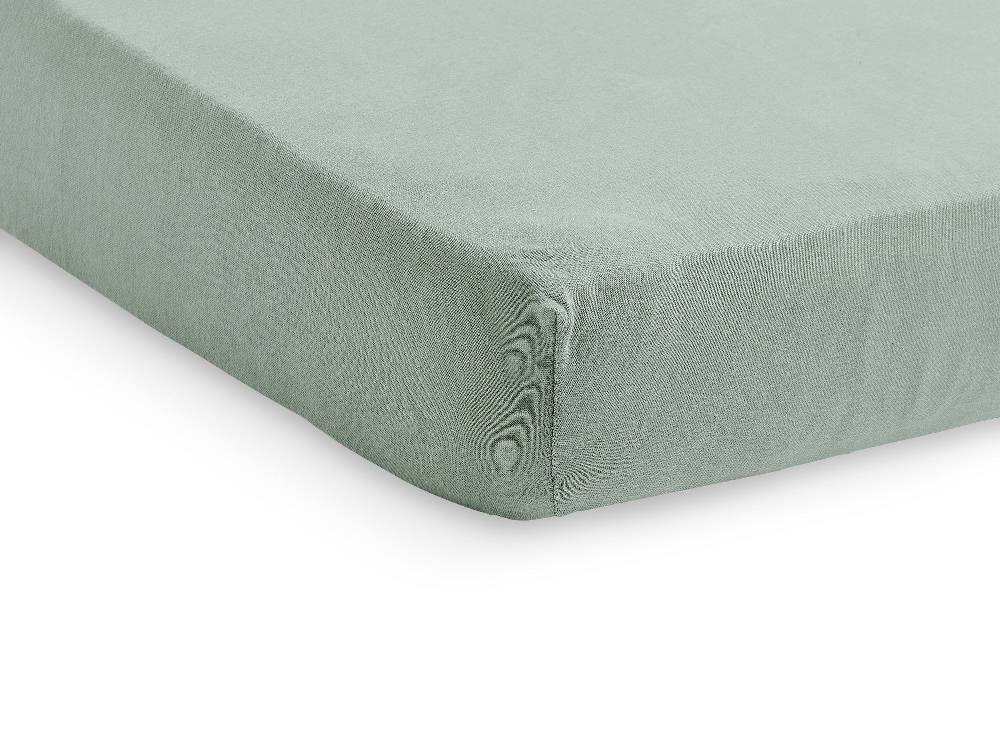 Jollein Spannbettlaken Jersey 40/50x80/90cm Ash Green 50% Rabatt mit kostenlosem Versand