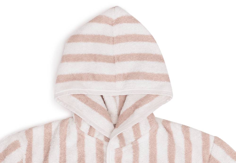 Jollein Bademantel 1-2 Jahre Stripe Frottee Wild Rose GOTS Outlet