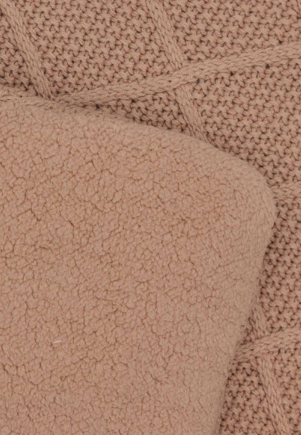 Jollein Krabbeldecke 75x95cm Check Knit - Biscuit Günstiger Verkauf