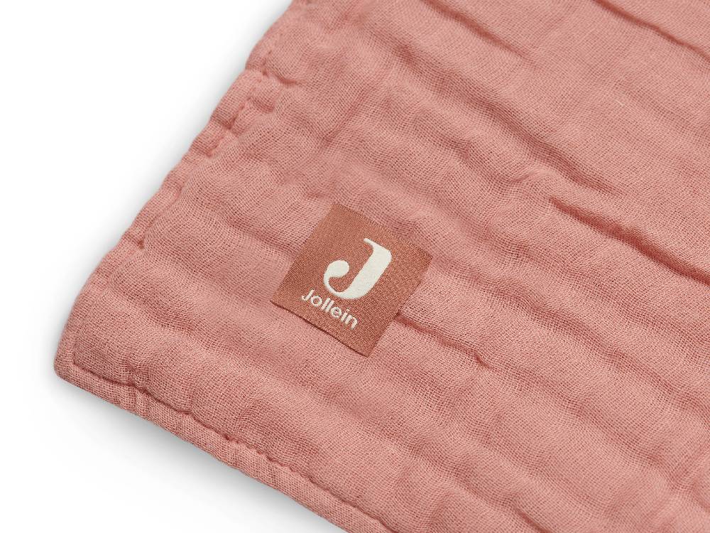 Jollein Decke Wiege Wrinkled Cotton 75x100cm Rosewood Zeitlich begrenztes Angebot