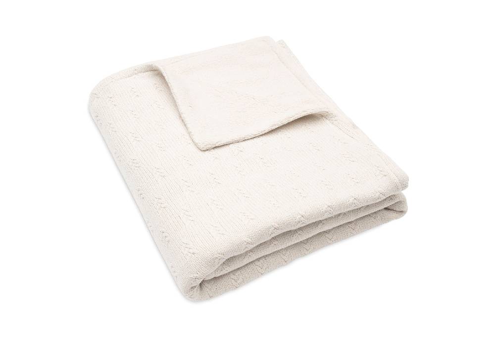 Jollein Decke Kinderbett 100x150cm Grain Knit Oatmeal/Velvet Neuheiten
