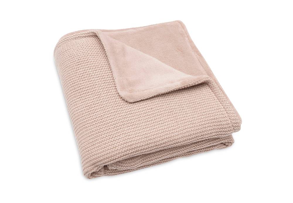Jollein Decke Wiege 75x100cm Basic Knit Wild Rose/Fleece Bestseller