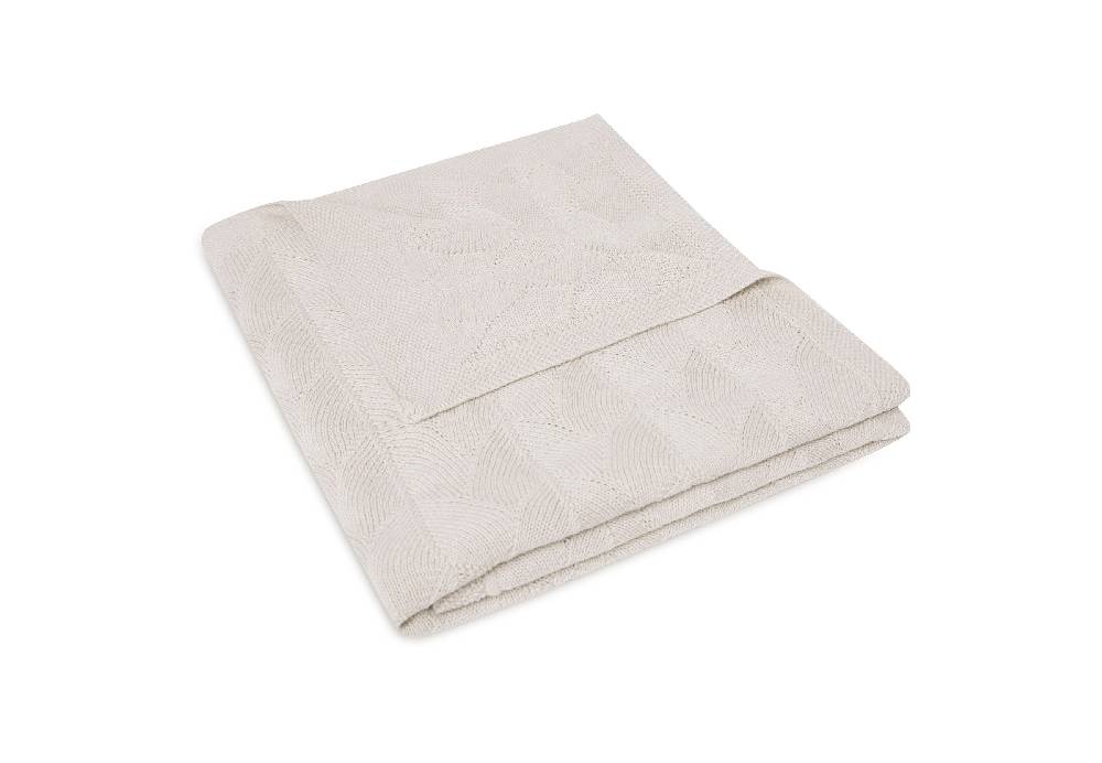 Jollein Decke Kinderbett 100x150cm Shell Knit Nougat GOTS Saisonale Angebote