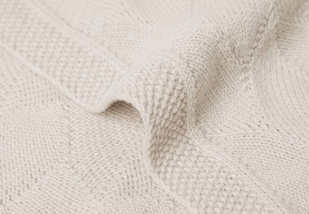 Jollein Decke Kinderbett 100x150cm Shell Knit Nougat GOTS Saisonale Angebote