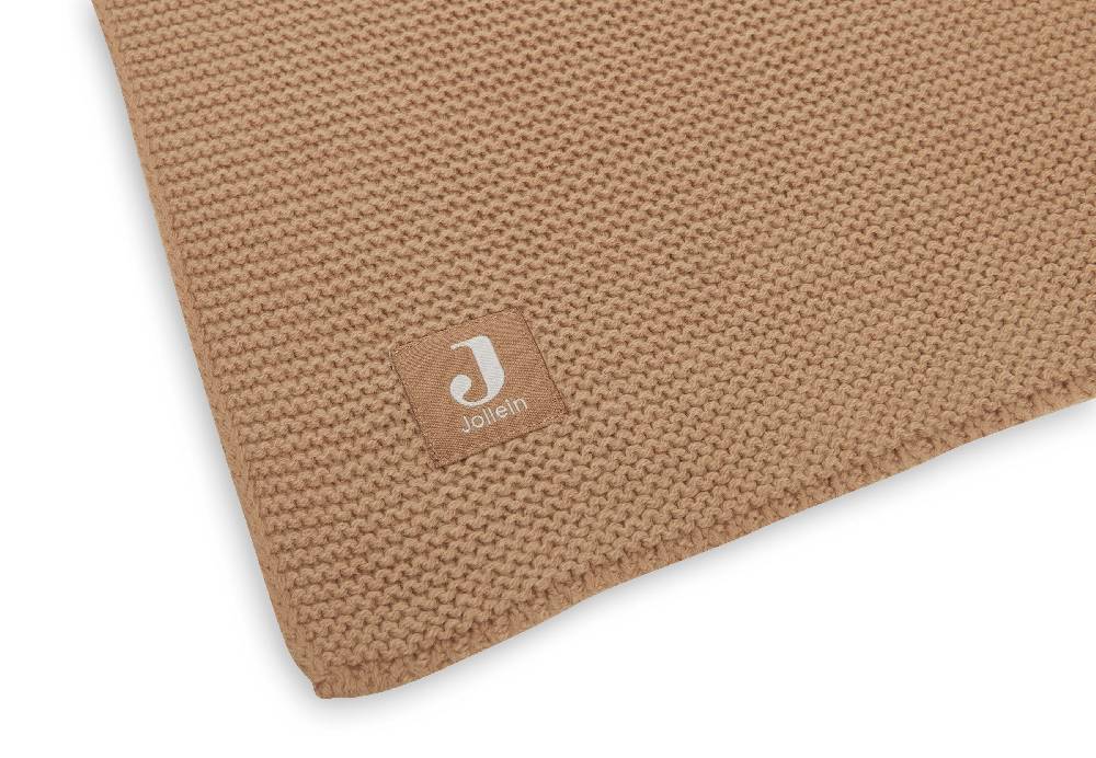 Jollein Decke Kinderbett 100x150cm Basic Knit Biscuit Sonderangebote
