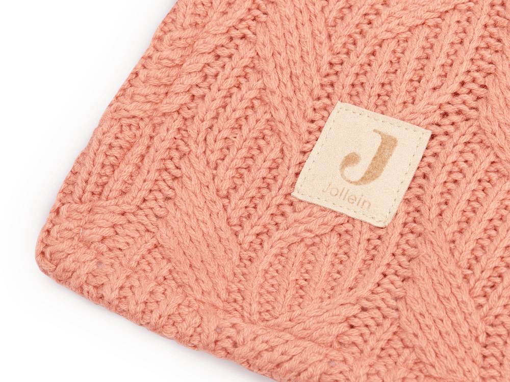 Jollein Decke Kinderbett 100x150cm Spring Knit Rosewood/Fleece Riesige Ersparnisse