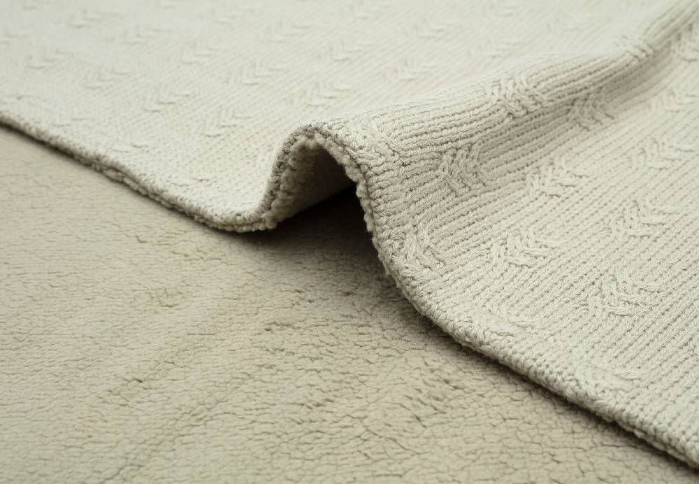 Jollein Decke Wiege 75x100cm Grain Knit Olive Green/Velvet Kostenlose Rückgabe