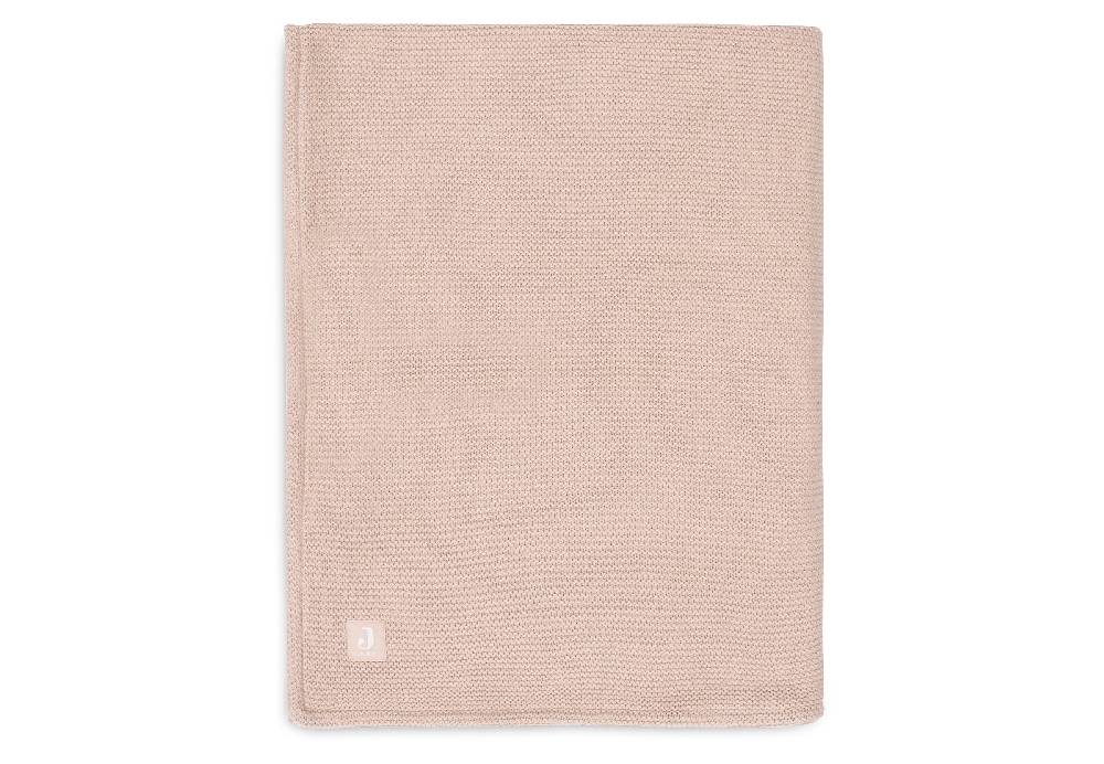 Jollein Decke Kinderbett 100x150cm Basic Knit Wild Rose/Fleece Begrenzte Freigabe