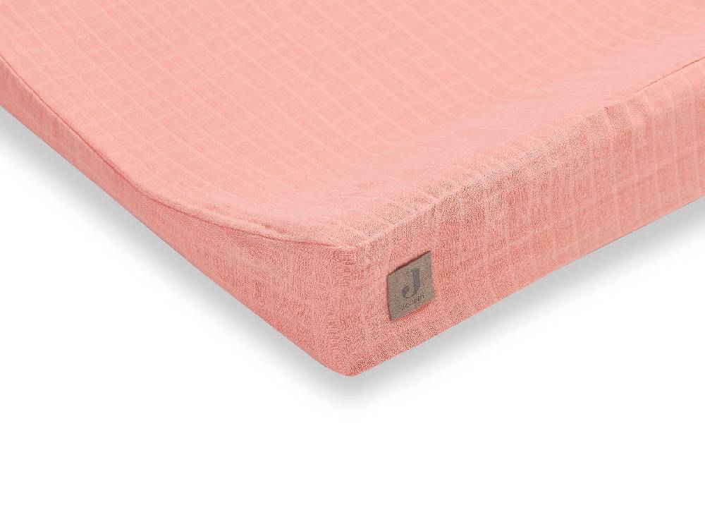 Jollein Wickelauflagenbezug Wrinkled Cotton 50x70cm Rosewood Neueste Stile