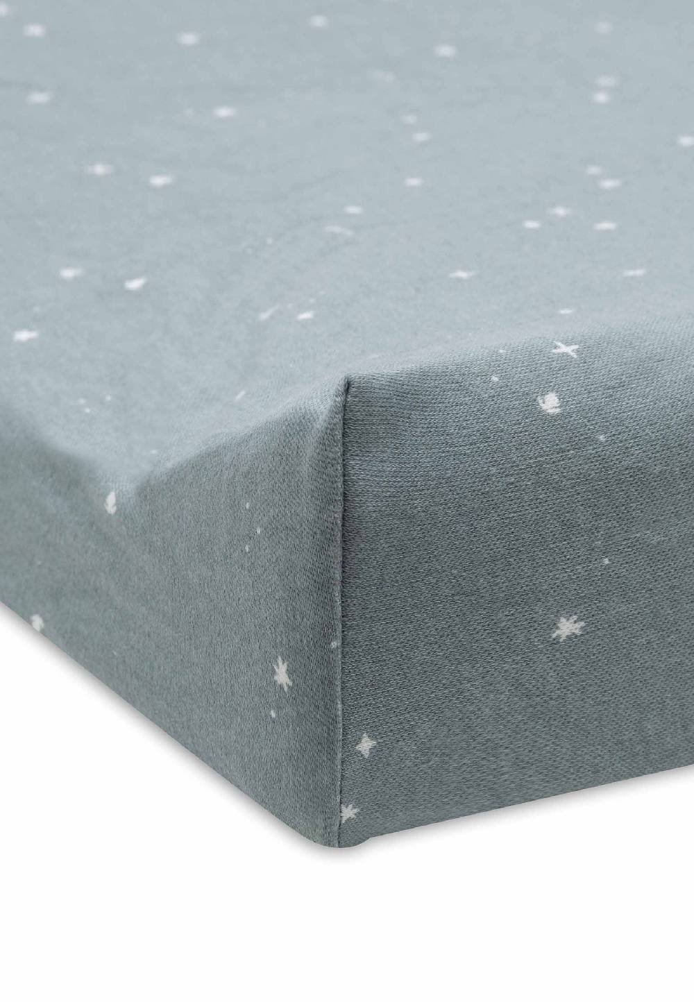 Jollein Wickelauflagenbezug Jersey 50x70cm Twinkling - Sea Green Sonderangebot der Fabrik