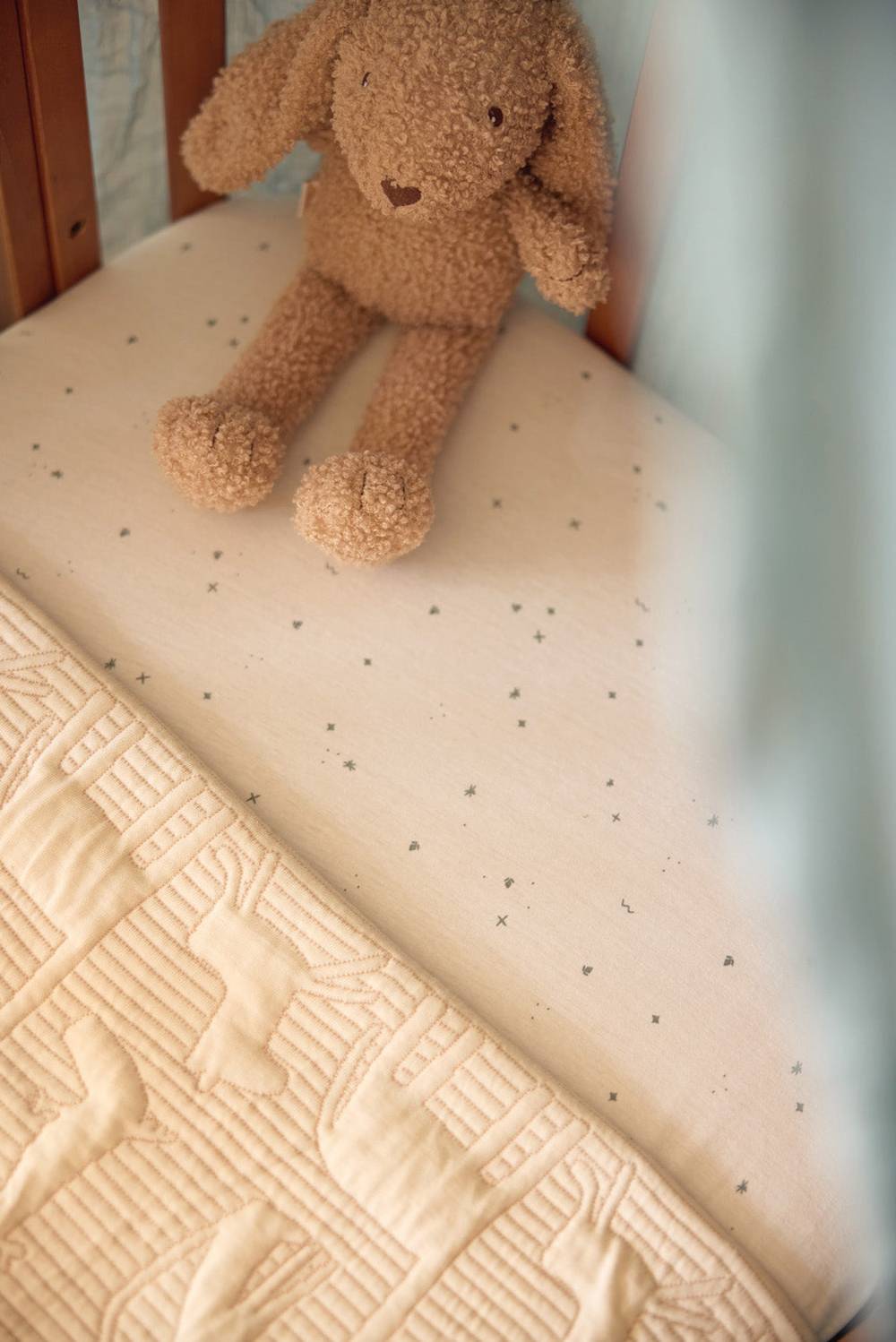 Jollein Wickelauflagenbezug Jersey 50x70cm Twinkling - Sea Green Sonderangebot der Fabrik