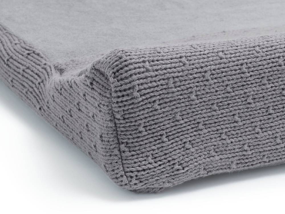 Jollein Wickelauflagenbezug 50x70cm Bliss Knit Storm Grey Nur noch ein Tag übrig