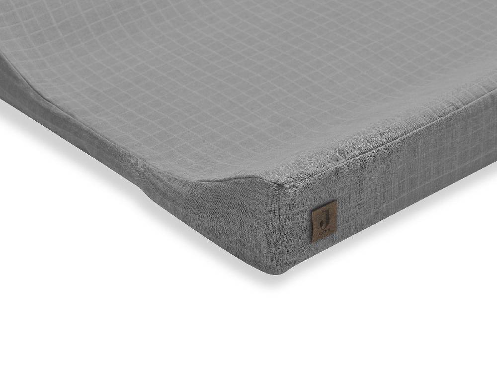 Jollein Wickelauflagenbezug Wrinkled Cotton 50x70cm Storm Riesige Rabatte