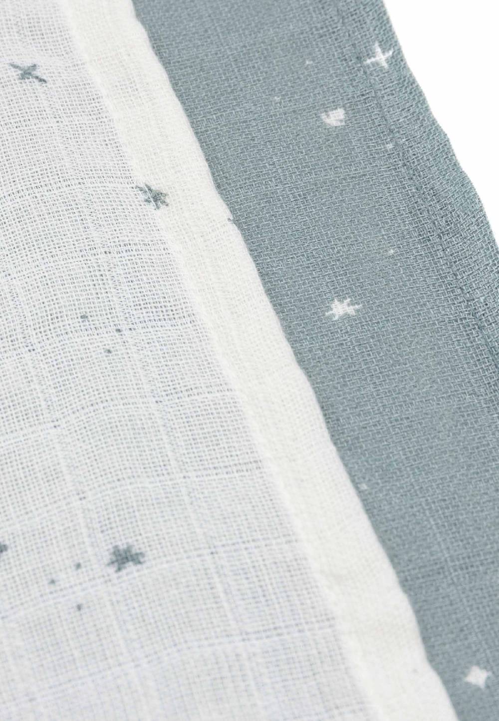 Jollein Spucktuch 70x70cm Twinkling - Sea Green - 3 Stück Verkauf