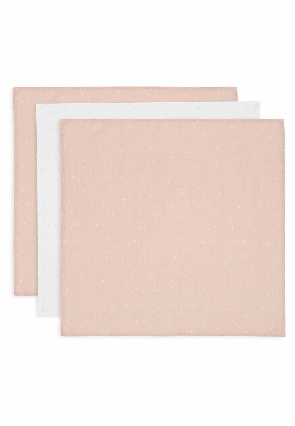 Jollein Spucktuch 70x70cm Twinkling - Wild Rose - 3 Stück Angebote