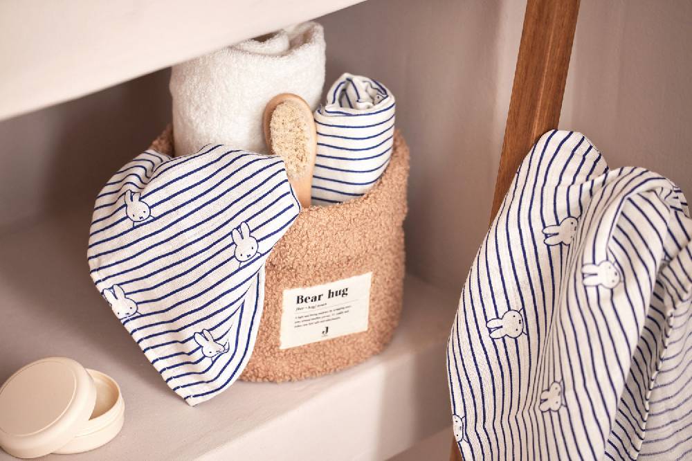 Jollein Mullwindelnn Hydrophil 115x115cm Miffy Stripe Navy (2pack) Günstiger Verkauf
