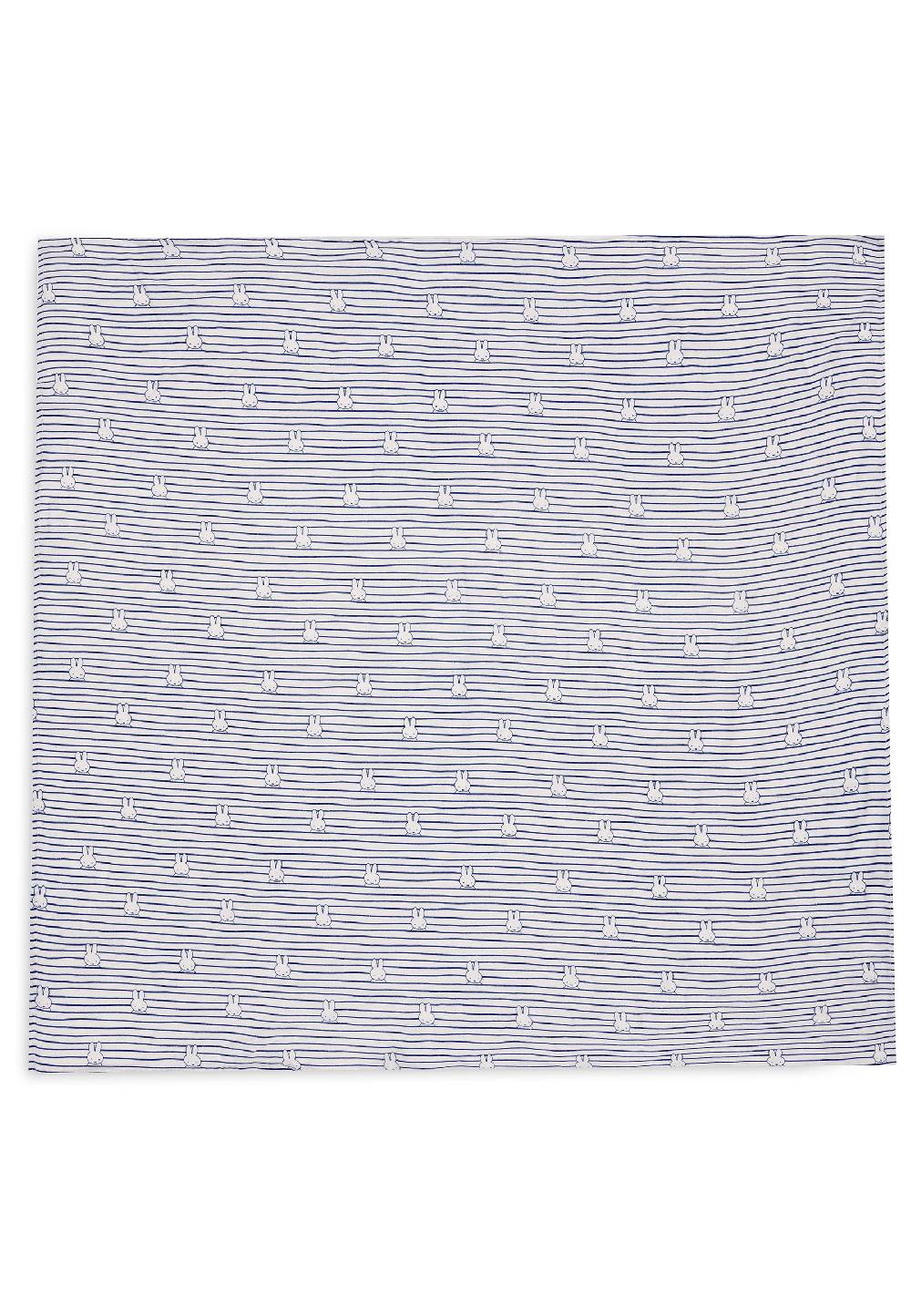Jollein Mullwindelnn Hydrophil 115x115cm Miffy Stripe Navy (2pack) Günstiger Verkauf