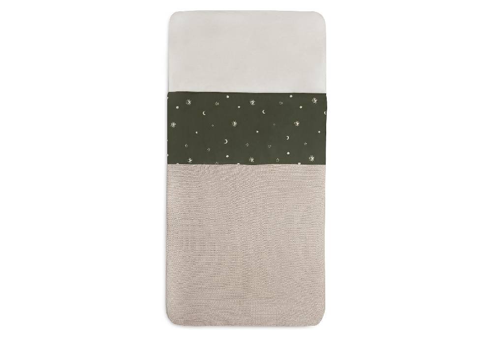 Jollein Bettlaken Kinderbett 120x150 Stargaze Leaf Green Kostenloser Versand