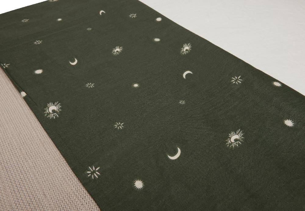 Jollein Bettlaken Kinderbett 120x150 Stargaze Leaf Green Kostenloser Versand