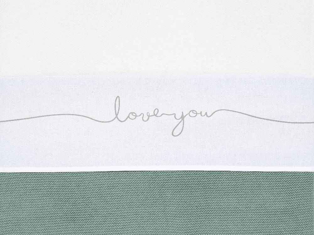 Jollein Bettlaken Kinderbett 120x150cm Love you Grey Limitierter Zeitrabatt