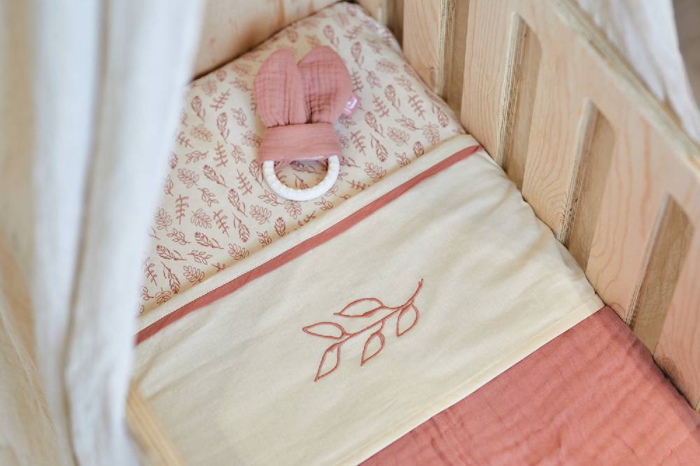 Jollein Bettlaken Kinderbett 120x150cm Meadow Rosewood Online Shopping