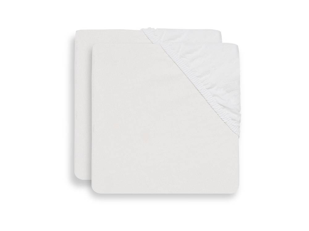 Jollein Spannbettlaken Baumwolle 40x80cm White (2pack) VIP-Rabatte