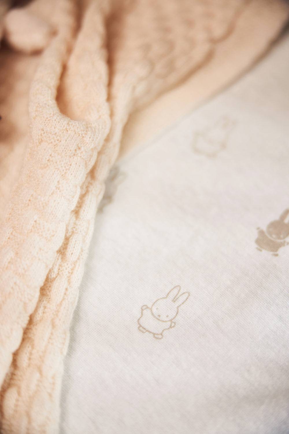 Jollein Spannbettlaken Jersey 40/50x80/90cm Happy Miffy Nougat Super Sparpreis