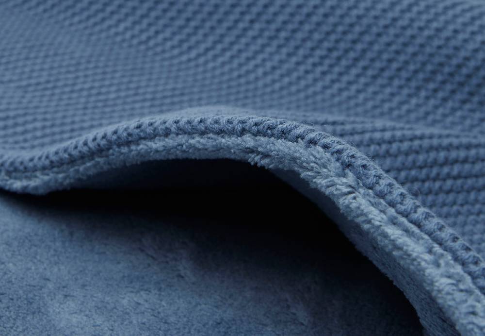 Jollein Decke Wiege 75x100cm Basic Knit Jeans Blue/Fleece Riesige Rabatte