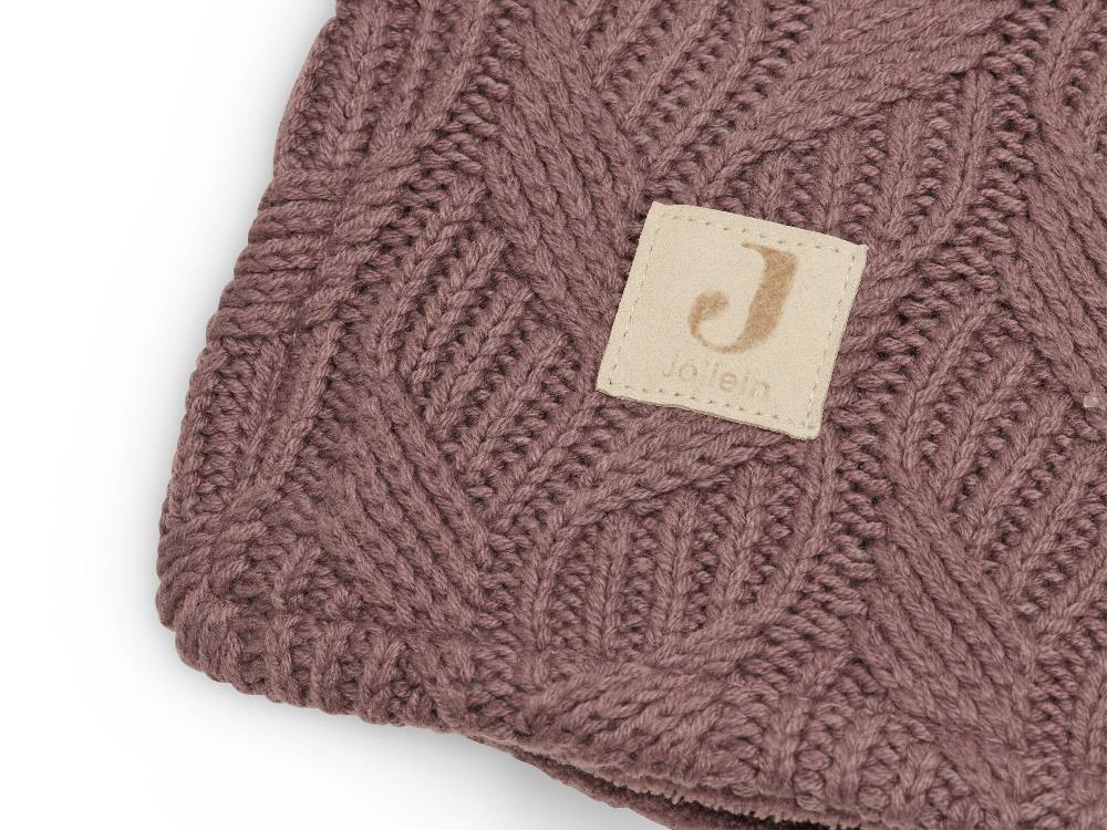 Jollein Decke Kinderbett 100x150cm Spring Knit Chestnut/Fleece Fabrikladen