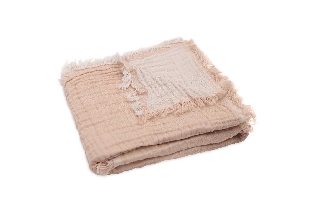 Jollein Deken Wiege 75x100cm Fringe Moonstone/Ivory GOTS Speichern exportieren