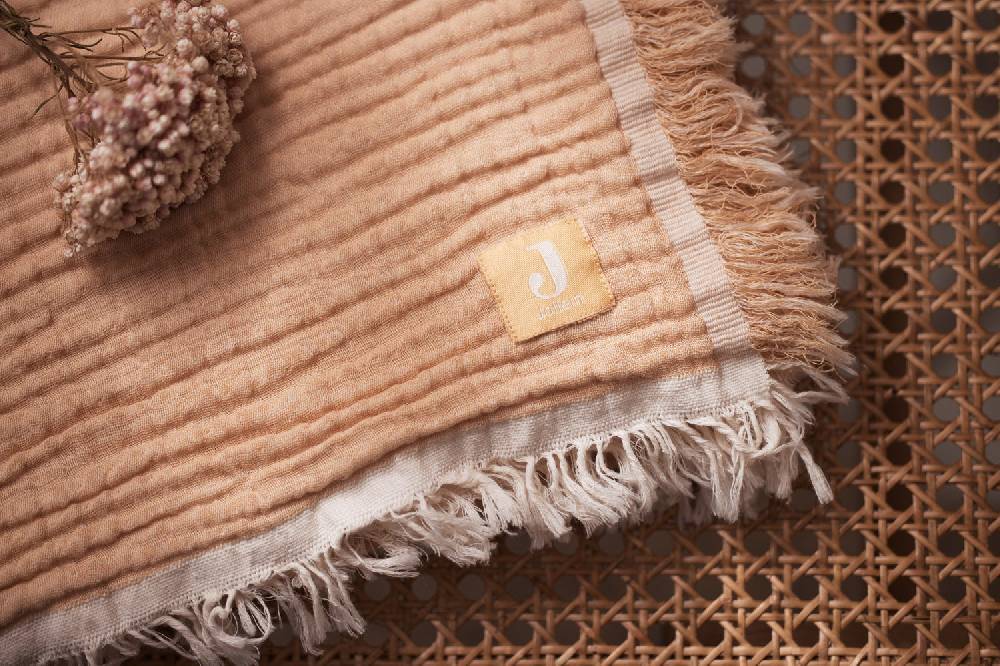 Jollein Deken Wiege 75x100cm Fringe Moonstone/Ivory GOTS Speichern exportieren