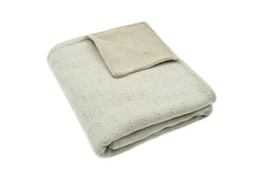 Jollein Decke Kinderbett 100x150cm Grain Knit Olive Green/Velvet 50% Rabatt für begrenzte Zeit